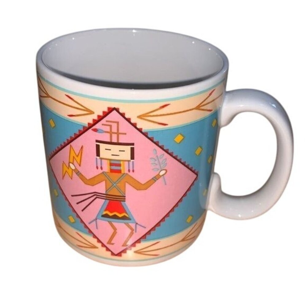 Vintage Vandor 1988 Mug With Native American Design